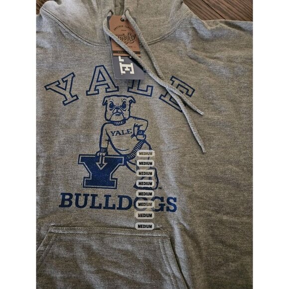 Yale Bulldog Pullover Hooded Sweatshirt - Gray - Picture 3 of 7